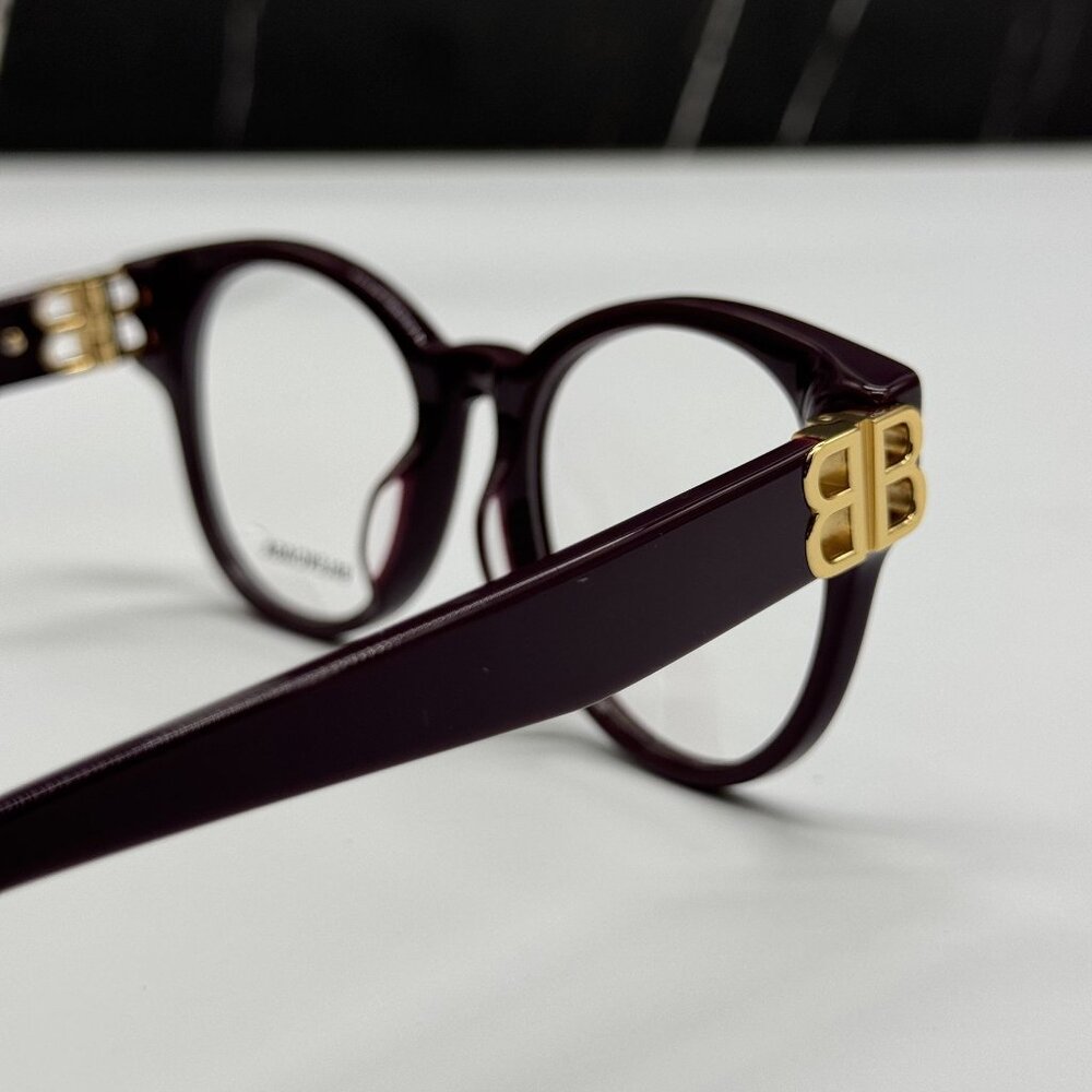 NEW BALENCIAGA BB0173O 003 VIOLET WOMEN EYEGLASSES BALENCIAGA - Picture 4 of 10